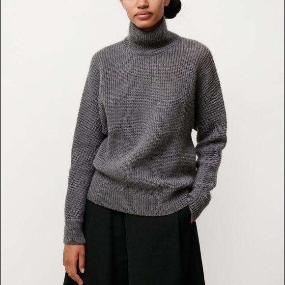 Stephan Schneider Take Turtleneck Gray Cement Mohair Wool Blend Turtleneck 0 XS - Picture 1 of 7